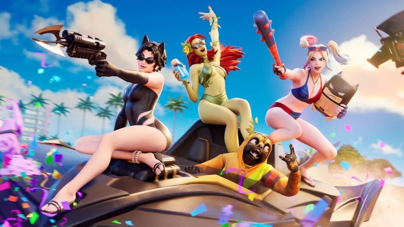 Откровенные купальники Poison Ivy и Харли Квинн в Fortnite заблокированы для режимов с рейтингом 13+