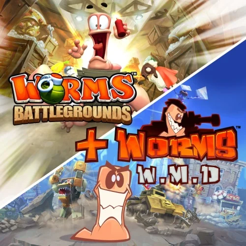Worms Battlegrounds + Worms W.M.D для PS4, PS5 за 99 ₽